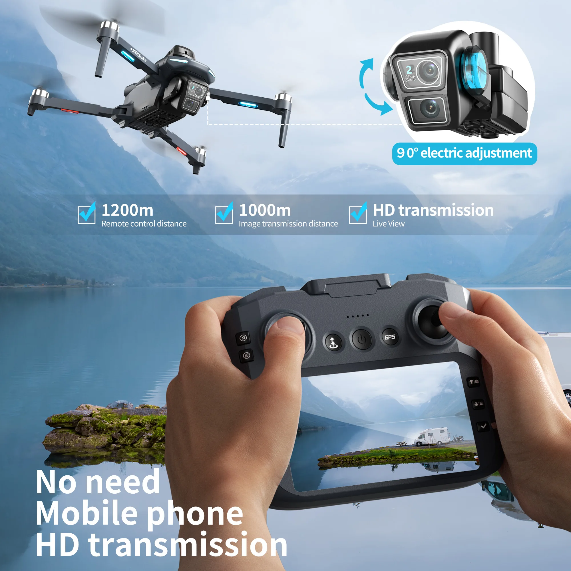 Lenovo XT606 Drone Professiona - Drone Multispectral ulasan dan harga