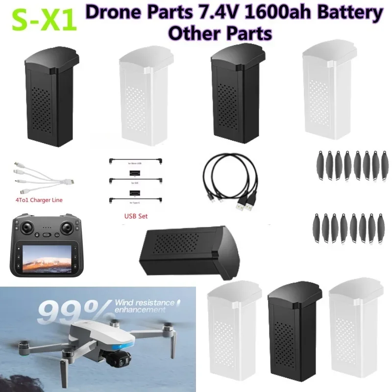 S-X1 MAX GPS Drone Battery 7.4 - Drone Mapping ulasan dan harga